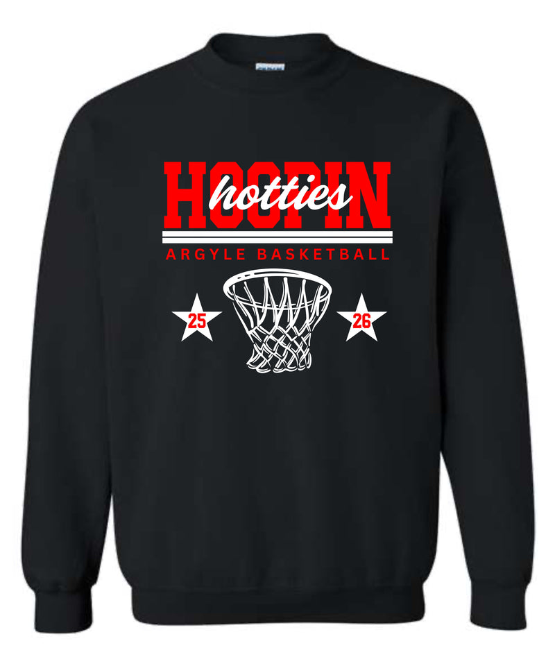 Hoopin Hotties Argyle Basketball Crewneck Sweatshirt
