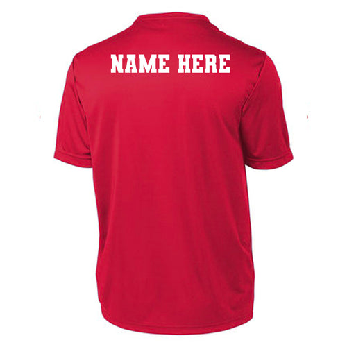 Argyle Football Red Dri-Fit Tee - CUSTOM NAME + NUMBER AVAILABLE ON BACK