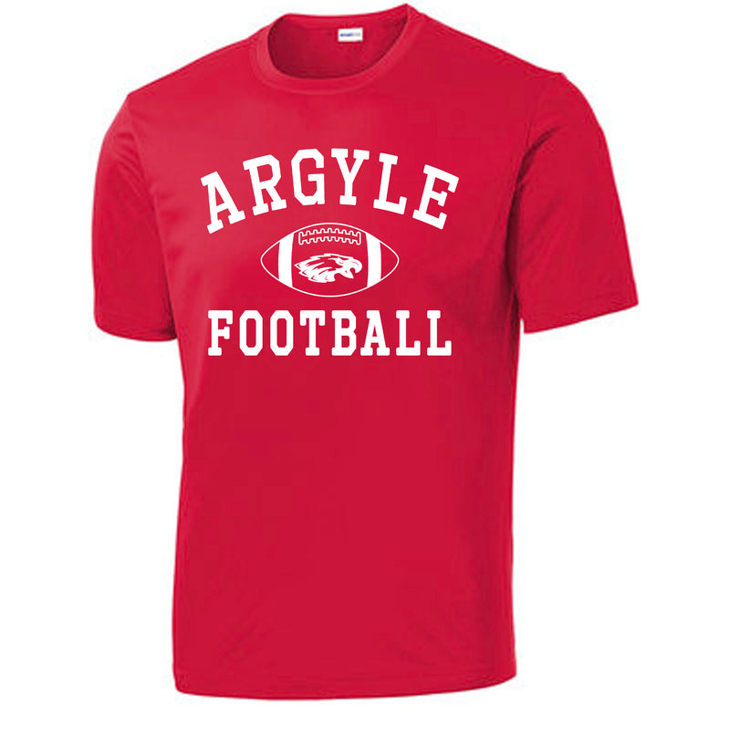 Argyle Football Red Dri-Fit Tee - NAME + NUMBER AVAILABLE ON BACK