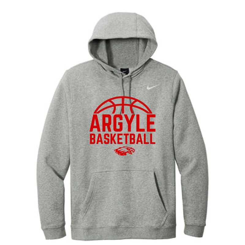 Argyle Basketball Grey Nike Club Fleece Hoodie