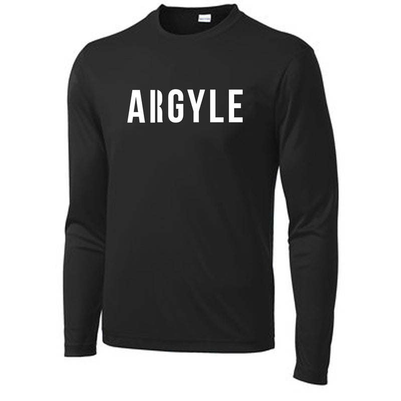 Argyle Simple Black Dri-Fit Long Sleeve Tee