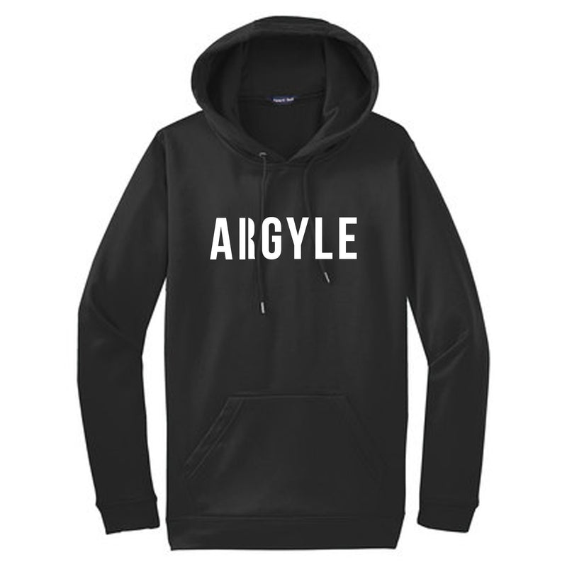 Argyle Simple Black Performance Hoodie