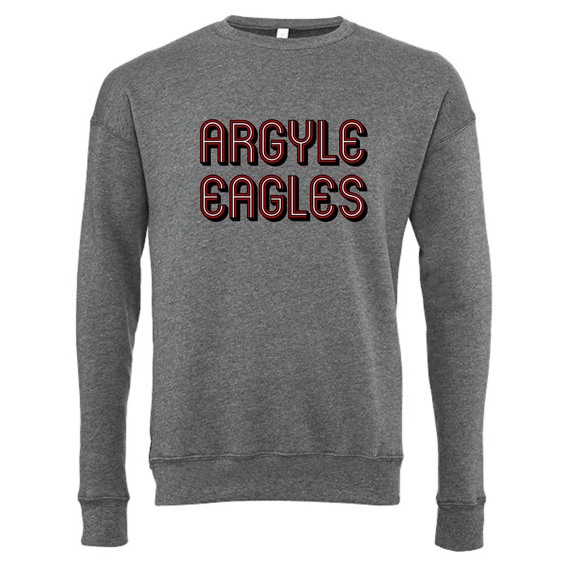 Argyle Lines Grey Youth Crewneck