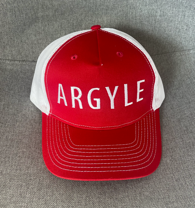 Argyle Red + White Hat