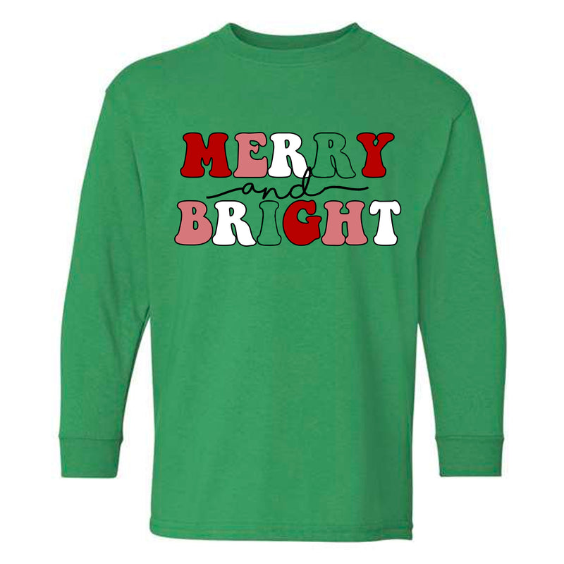 Merry and Bright Youth Green Tee