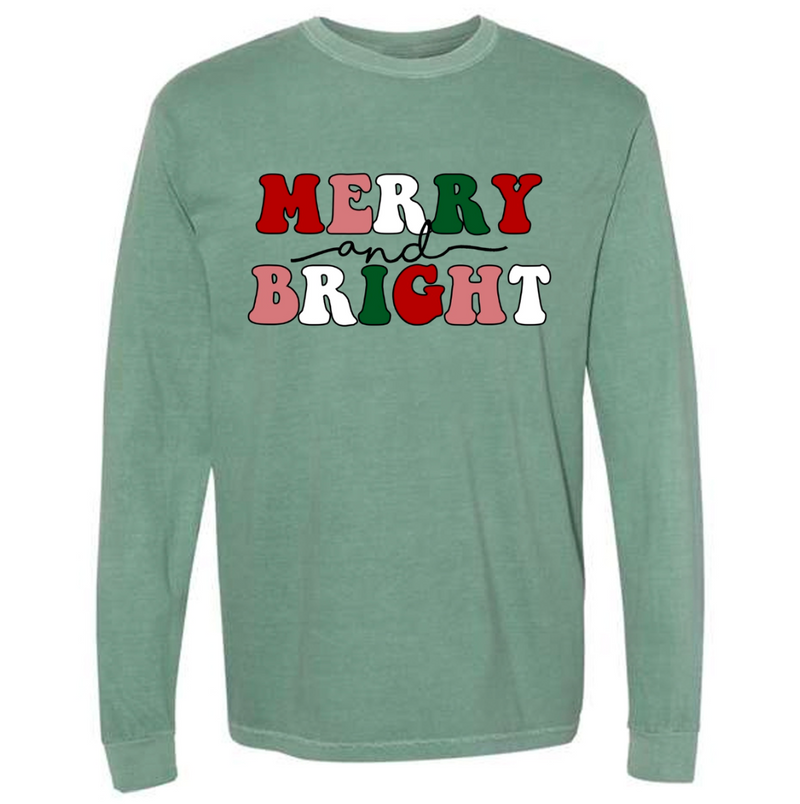 Merry and Bright Green Tee